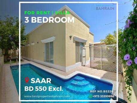 Saar, Apartments/Houses, BHD 550/month,  3 BR,  400 Sq. Meter,  BD: 550