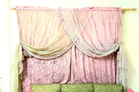 Al Aziziyah, Household Items, Curtain Full Size Pink 2 Pcs & 4 Pcs Purple