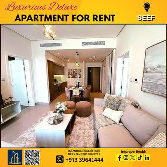 Al Seef, Apartments/Houses, BHD 450/month,  Furnished,  1 BR,  85 Sq. Meter,  High-Luxury Sea-View Apartment For Rent In Seef .