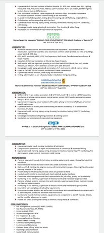 Riyadh, Job Seekers, Electrical Supervisor