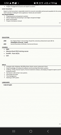 Jeddah, Job Seekers, Accounting And Collection Manager Jordinian