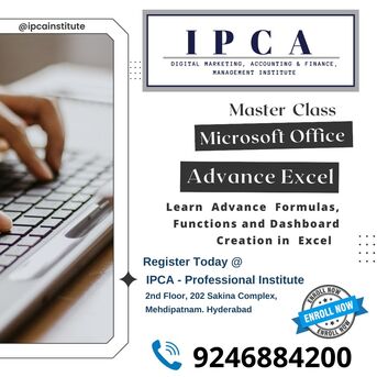 Hyderabad, Lessons Offered, Microsoft Office Complete Course - Advance Excel, Word, PowerPoint