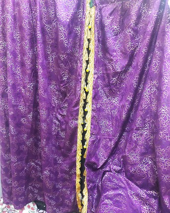 Al Aziziyah, Furniture, Curtain - Full Size Pink 2 Pcs & 4 Pcs Purple
