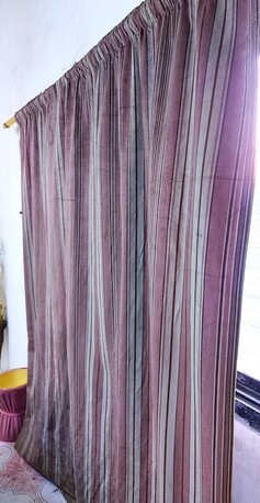 Al Aziziyah, Furniture, Curtain - Full Size Pink 2 Pcs & 4 Pcs Purple