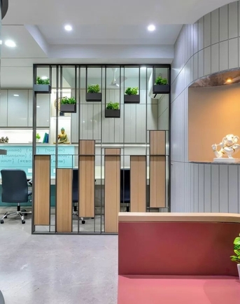 Salmabad, Interior Design, Office Glass Partition Fix Service