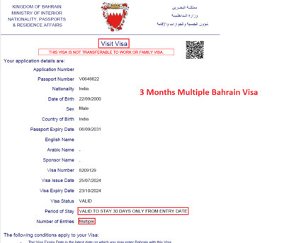 Khobar, Travel, Professional 5* Bahrain Visa