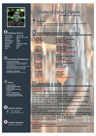 Riyadh, Graphic Design, Modern CV Maker- HiReso PDF