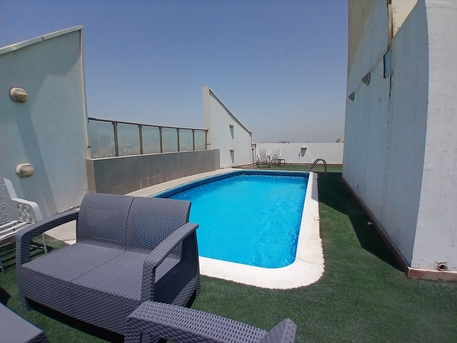 Mahooz, Apartments/Houses, 400/month,  Furnished,  2 BR,  EXCELLENT|2BHK|MODERN DESIGN|POOL|GYM|BBQSPACE|FREEINTERNET|NEGO!