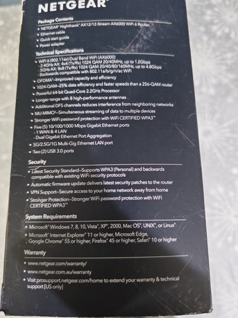 Riyadh, Computers, SAR 650,  Netgear Nighthawk RAX120 AX6000 Used