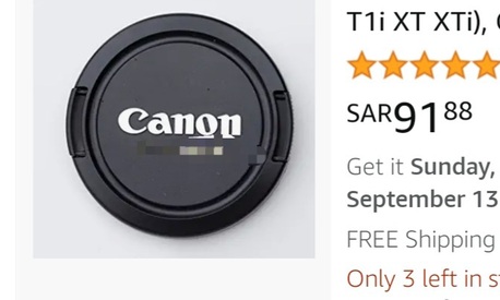 Jeddah, Photo & Video, SAR 245,  Original Canon Charger, Lens Cover And Eye Piece