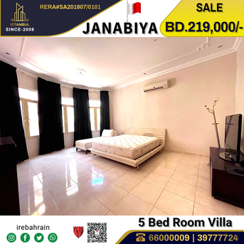 Janabiya, Real Estate For Sale, BHD 219000,  5 BR,  Beautiful Villa For Sale In Janabiya, Near Al Mercado Mall