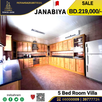 Janabiya, Real Estate For Sale, BHD 219000,  5 BR,  Beautiful Villa For Sale In Janabiya, Near Al Mercado Mall