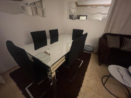 Riyadh, Furniture, SAR 8500,  Glass Dining Table With Chairs