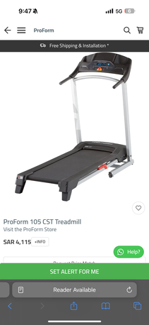 Riyadh, Sporting Goods, SAR 1350,  AMERICAN PROFORM CST 105 TREADMILL FREE DELIVERY WARRANTY 0537981203