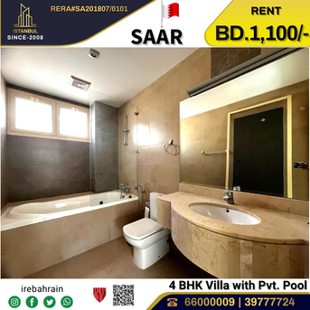 Saar, Villas, BHD 1100,  Semi Furnished Villa With Private Pool For Rent In Saar