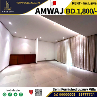 Amwaj, Villas, BHD 1800,  Furnished,  Semi Furnished Luxury Villa For Rent In Amwaj Island - Inclusive