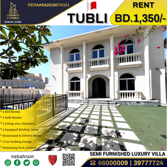 Tubli, Villas, BHD 1350,  Semi Furnished Luxury Villa For Rent In Tubli