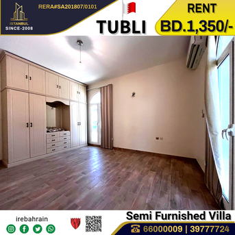 Tubli, Villas, BHD 1350,  Semi Furnished Luxury Villa For Rent In Tubli
