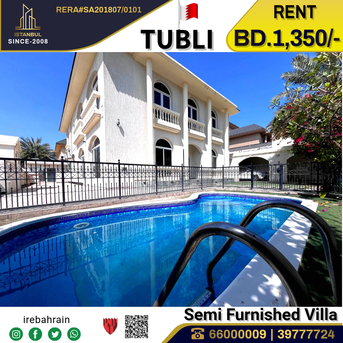 Tubli, Villas, BHD 1350,  Semi Furnished Luxury Villa For Rent In Tubli