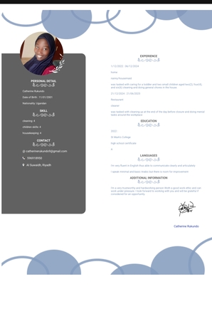 Riyadh, Job Seekers, Cleaner