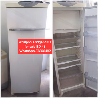 Manama, Appliances, BHD 48,  ✅️ Whirlpool 250 L Fridge For Sale In Good Condition With Delivery