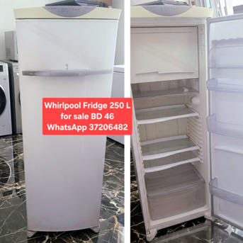 Manama, Appliances, BHD 46,  ✅️ Whirlpool 250 L Fridge For Sale In Good Condition With Delivery