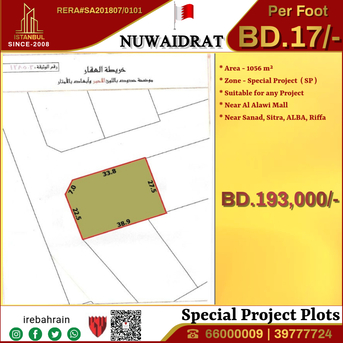 Sitra, Commercial Plots, BHD 17,  Special Project Land ( SP ) For Sale In Nuwaidrat, Near Highway