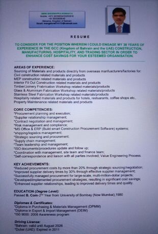 Manama, Job Seekers, Procurement Consultancy/Advisory Role