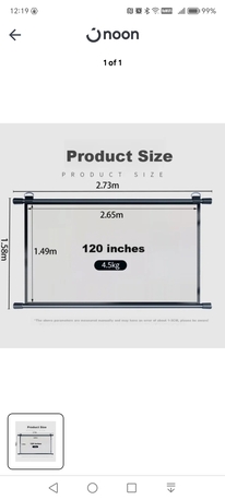 Riyadh, Photo & Video, SAR 50,  Projector Screen Roll Up