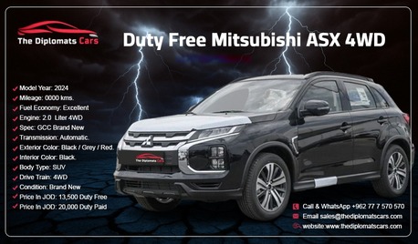 Amman, Vehicles, Cars & Trucks , JOD 13500,  Mitsubishi ASX,  2024,  Automatic,  0000 KM,  Duty Free  4WD