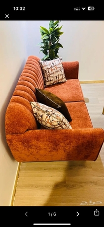 Al Rabwah, Furniture, SAR 700,  2+1 Seater Modern Couch With Round Marble Table