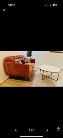 Al Rabwah, Furniture, SAR 700,  2+1 Seater Modern Couch With Round Marble Table