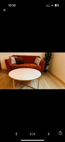 Al Rabwah, Furniture, SAR 700,  2+1 Seater Modern Couch With Round Marble Table