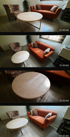 Al Rabwah, Furniture, SAR 700,  2+1 Seater Modern Couch With Round Marble Table