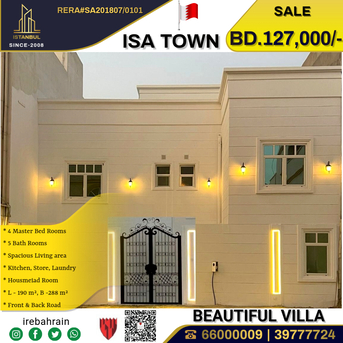 Isa Town, Real Estate For Sale, BHD 127000,  4 BR,  Beautiful Villa For Sale In Isa Town