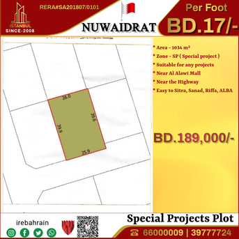 Sitra, Commercial Plots, BHD 17,  Special Project Land ( SP ) For Sale In Nuwaidrat, Near Highway