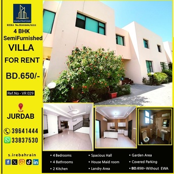 Jid Ali, Villas, BHD 650,  300 Sq. Meter,  Luxury Villa For Rent ( 4 BHK ) In Jurdab, Near Isatown BD.650/-