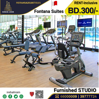 Juffair, Apartments/Houses, BHD 300/month,  Furnished,  Studio,  Fully Furnished Luxurious Studio In Fontana Suites Juffair