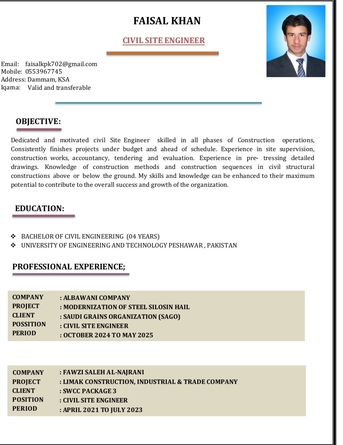 Riyadh, Job Seekers, Civil Site Engineer
