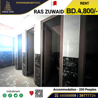 Asker, Staff Accomodation, BHD 4800,  Approved Labour Accommodation (200 Peoples ) In Ras Zuwaid