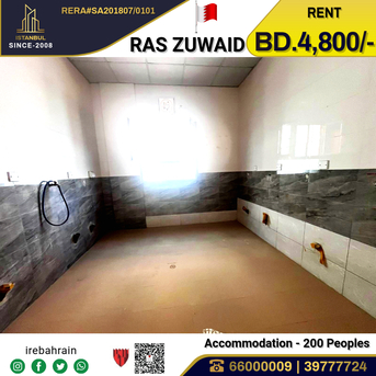 Asker, Staff Accomodation, BHD 4800,  Approved Labour Accommodation (200 Peoples ) In Ras Zuwaid