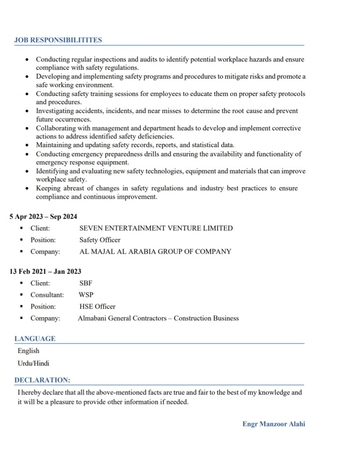 Tabuk City (PH), Job Seekers, Safety Officer