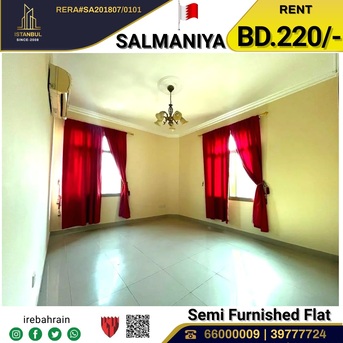 Salmaniya, Apartments/Houses, BHD 220/month,  2 BR,  Semi Furnished Family Apartment For Rent In Salmaniya