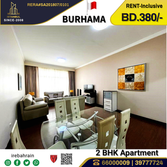 Sanabis, Apartments/Houses, BHD 380/month,  Furnished,  2 BR,  Fully Furnished Luxurious 2 BHK Apartment For Rent In Burhama