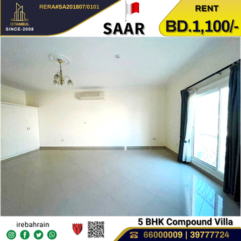 Saar, Villas, BHD 1100,  Furnished,  Semi Furnished Luxurious Garden Villa For Rent In Saar