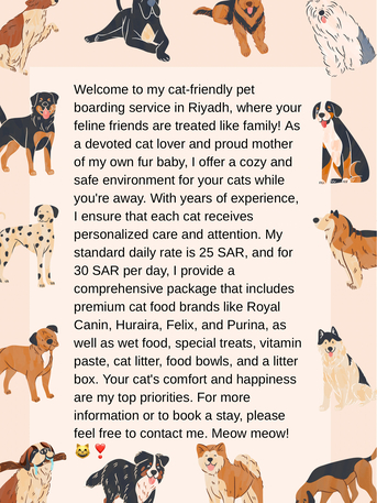 Riyadh, Pet Sitting, Pet Sitter Pet Care Service CatSitter Riyadh