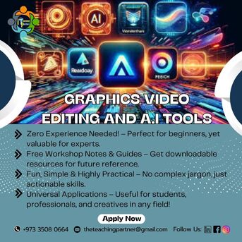 Manama, Lessons Offered, Learn Graphics Video Editing And A.I Tools)