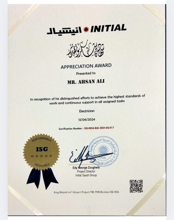 Riyadh, Job Seekers, Industrial Electrical Technician & Electrician 12+YEARS EXPERIENCE KSA & PAKISTAN