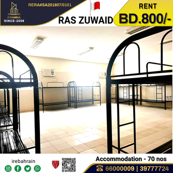 Asker, Staff Accomodation, BHD 800,  Labour Accommodation ( 70 Peoples ) For Rent In Ras Zuwaid