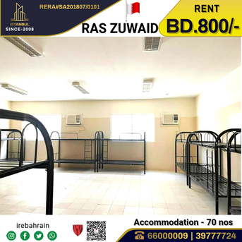 Asker, Staff Accomodation, BHD 800,  Labour Accommodation ( 70 Peoples ) For Rent In Ras Zuwaid